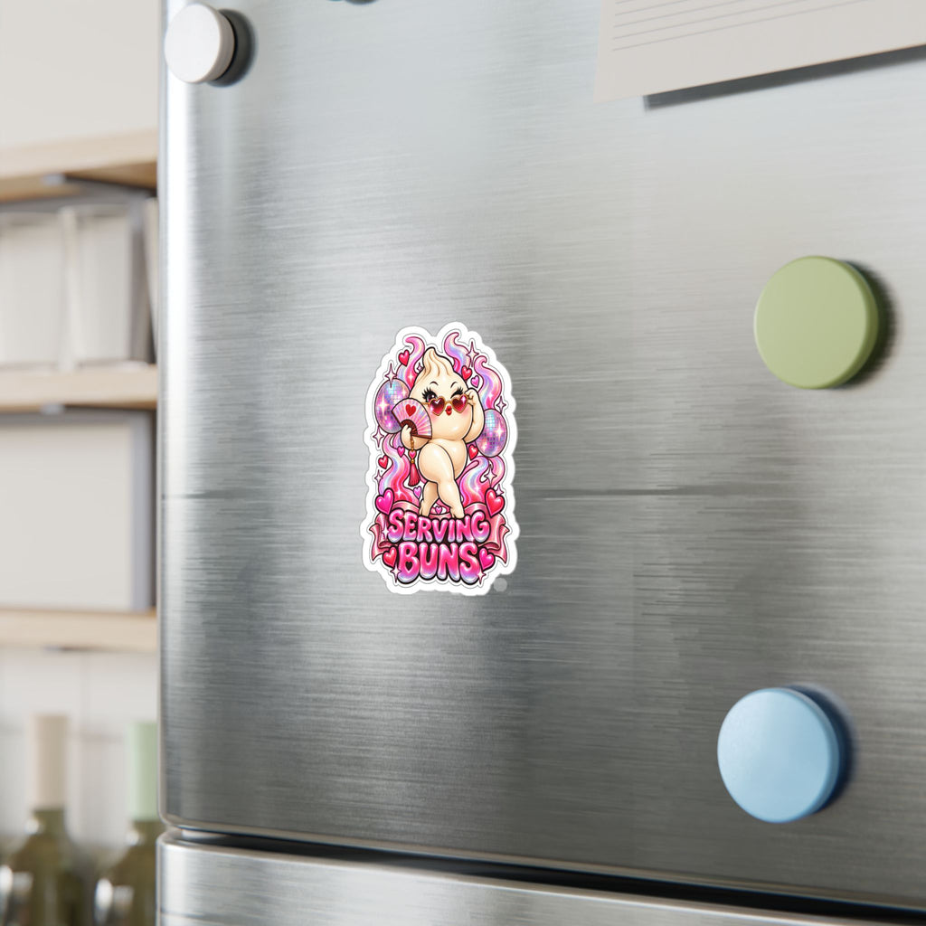 Serving Buns Vinyl Sticker — Kawaii Dumpling Decal
