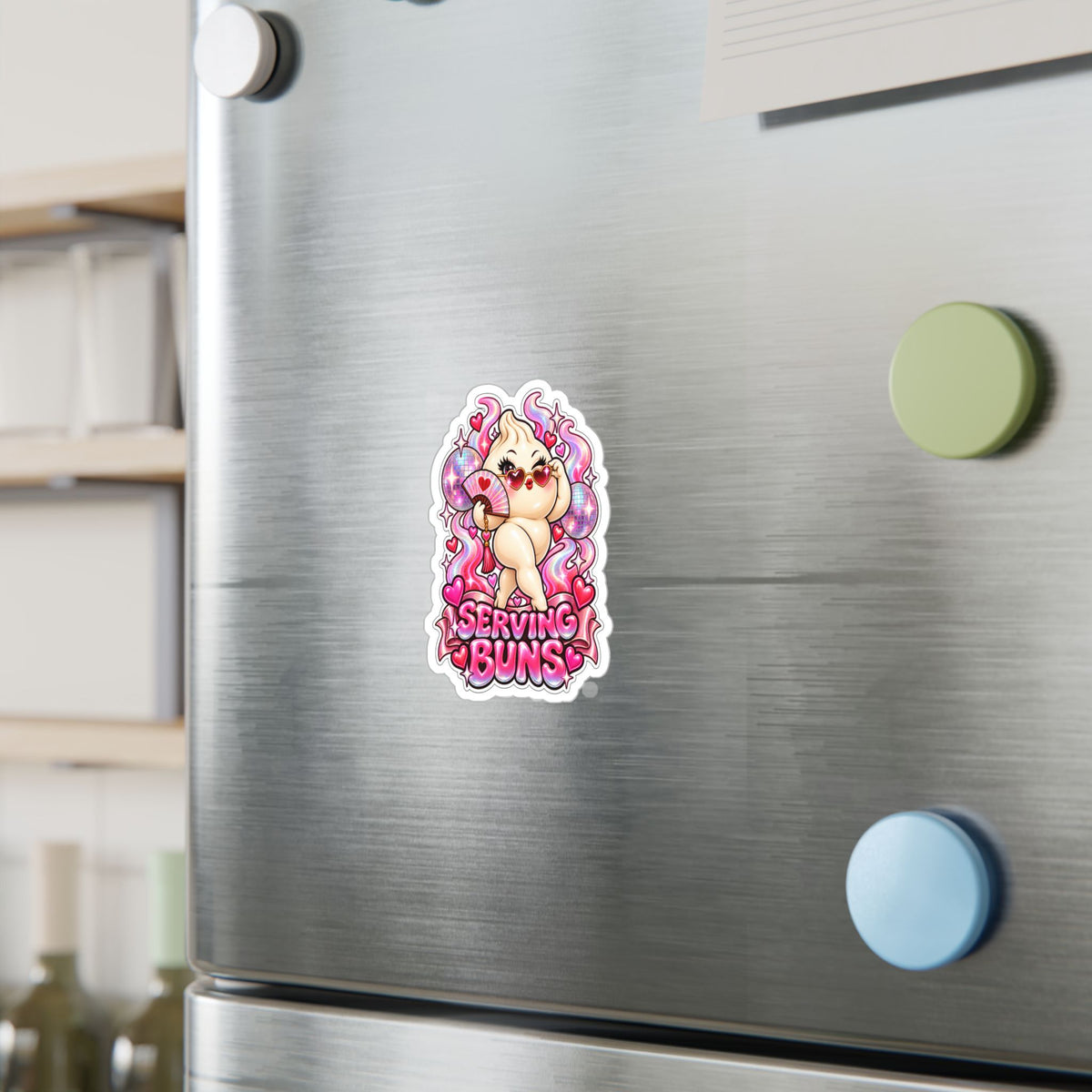 Serving Buns Vinyl Sticker — Kawaii Dumpling Decal