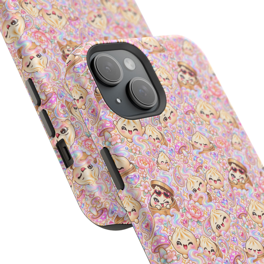 Wanton Dimsum Buns Magnetic Phone Case — Pastel Kawaii Dumplings