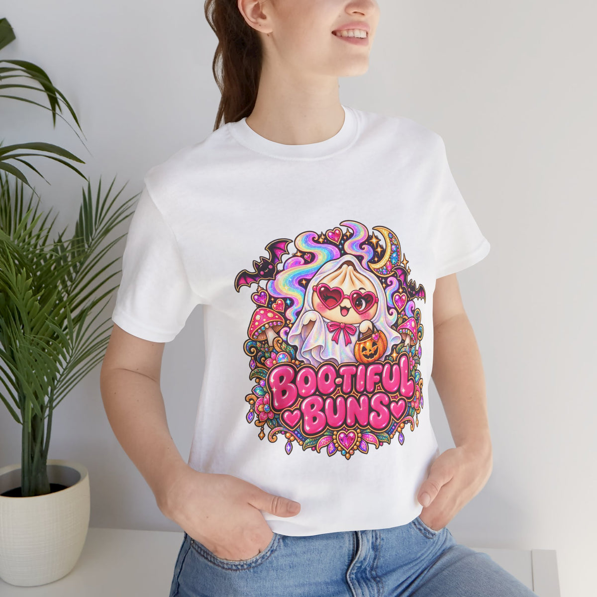 Boo-tiful Buns Halloween T-Shirt — Ghost & Pumpkin Dumpling Tee