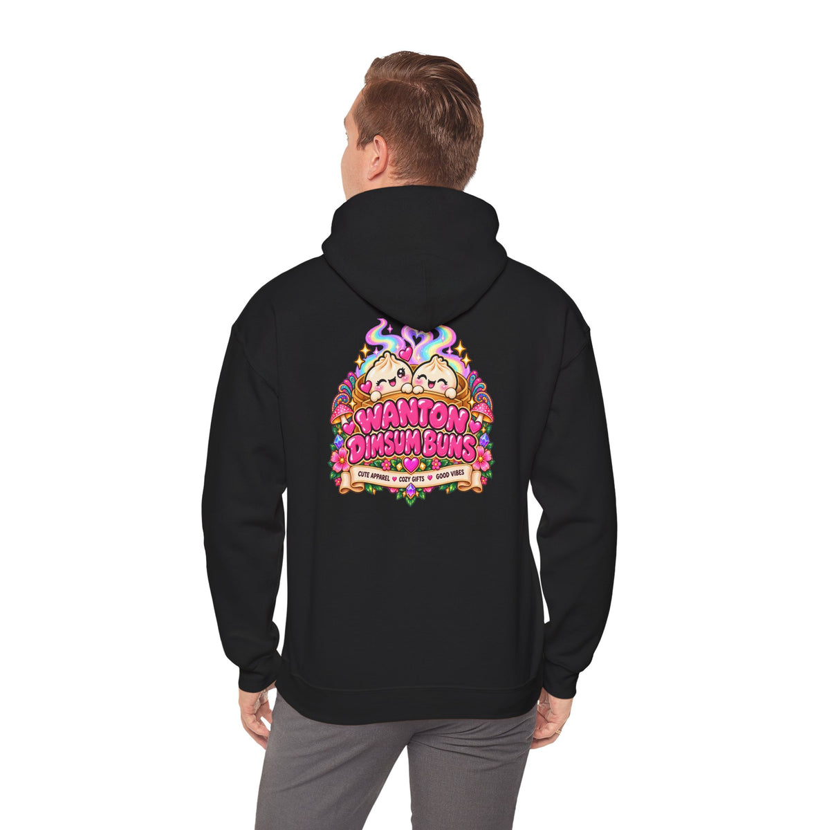 Dim Sum Buns Hoodie — Cute Wanton & Dimsum Graphic Pullover
