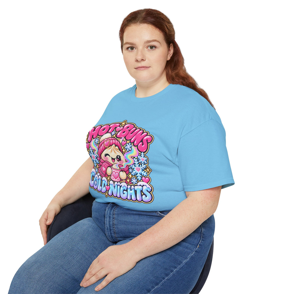 Hot Buns Cold Nights Tee — Cute Winter Graphic T-Shirt
