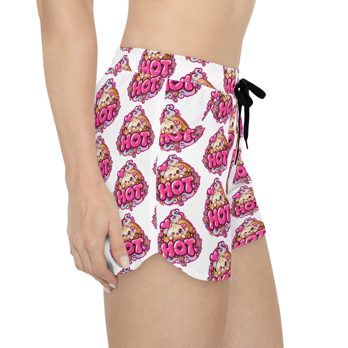 Hot Buns Lounge Shorts — Kawaii Dumpling All-Over Print
