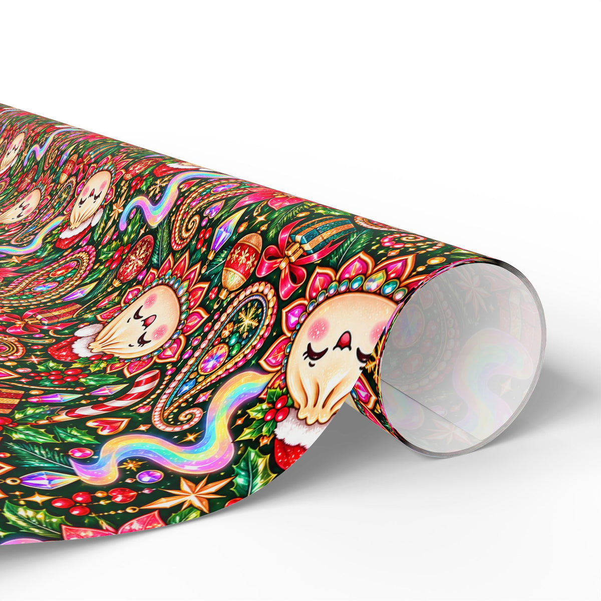 Merry Bunsmas Christmas Wrapping Paper — Psychedelic Dumpling Gift Wrap