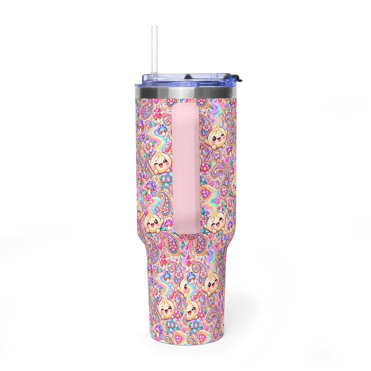 Wanton Dimsum Buns 40oz Rainbow Dumpling Tumbler — Insulated Travel Cup
