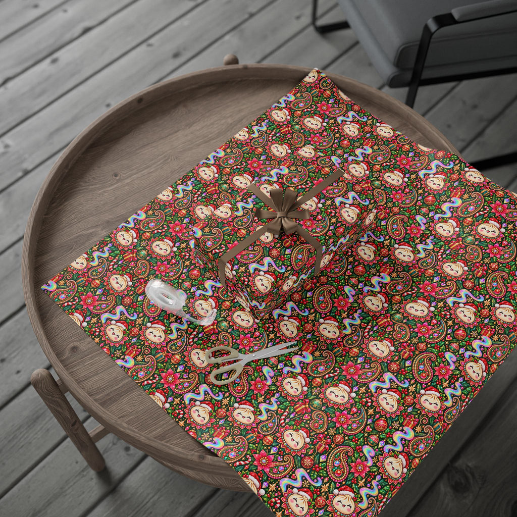 Merry Bunsmas Christmas Wrapping Paper — Psychedelic Dumpling Gift Wrap