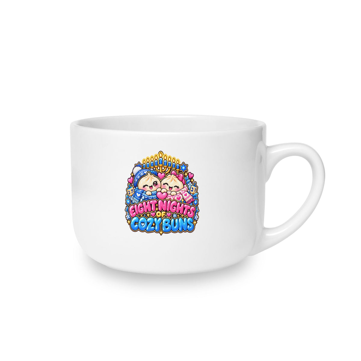 Eight Cozy Nights 25oz Latte Mug — Hanukkah Dumpling Cup