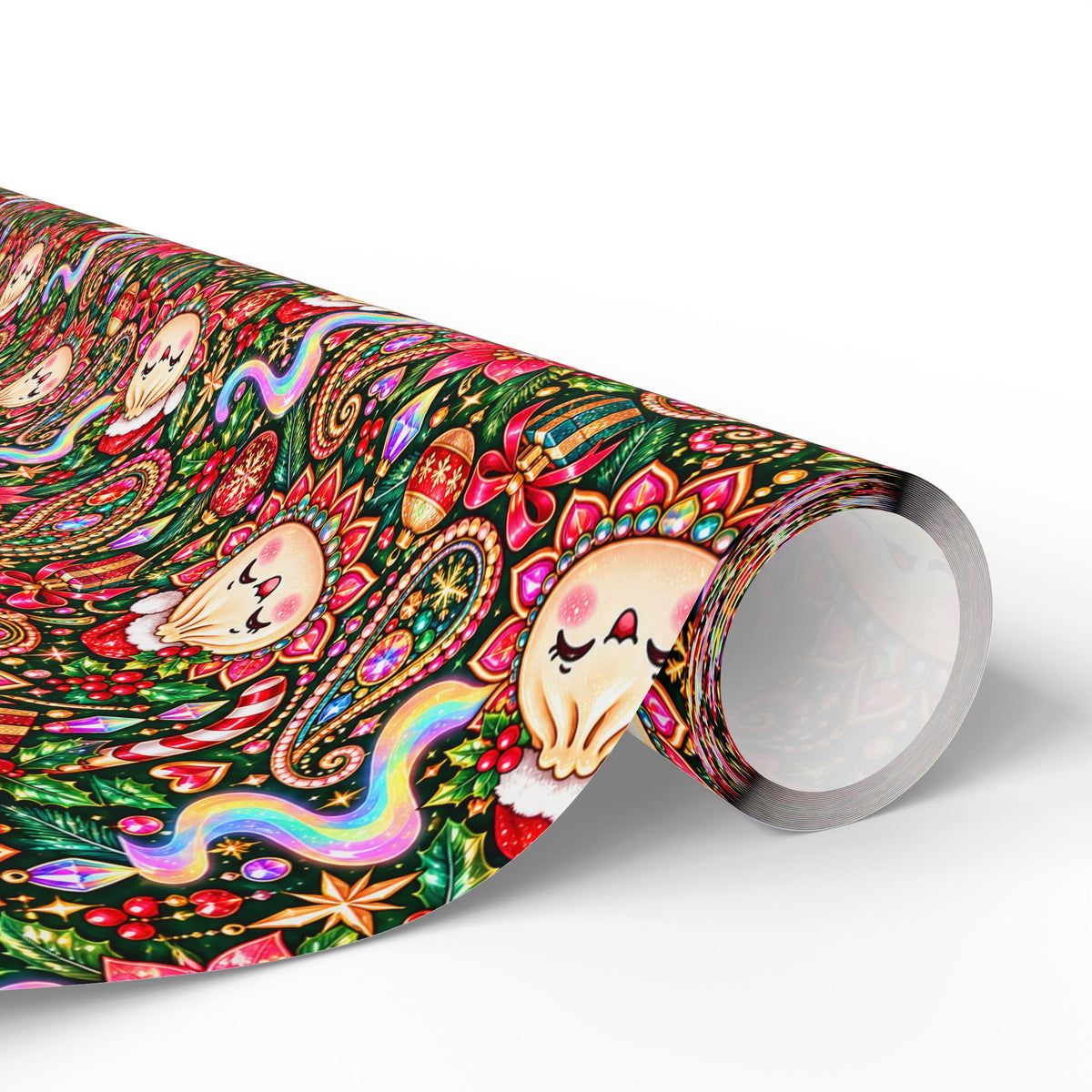 Merry Bunsmas Christmas Wrapping Paper — Psychedelic Dumpling Gift Wrap