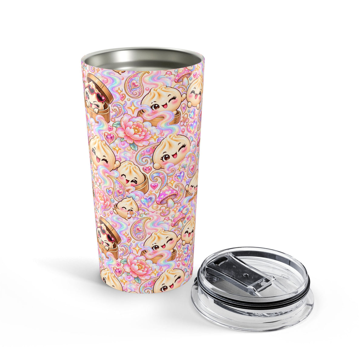 Rainbow Dumpling 20oz Tumbler — Kawaii Pastel Travel Cup